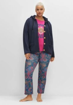 Sweatjacke Mit Kapuze, Knopfleiste Und Taschen -Sheego Verkaufe 14466500035 04ERA 02 SH