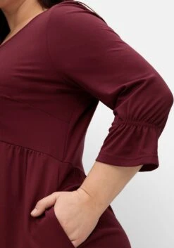 Sheego Shirtkleid Mit Gerafften 3/4-Ärmeln 11 Sheego Shirtkleid Mit Gerafften 3/4-Ärmeln -Sheego Verkaufe 14466700265 04SQL 02 SH