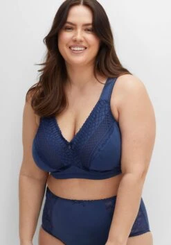 Sheego BH Ohne Bügel, Mit Spitze, Hoher Baumwollanteil -Sheego Verkaufe 14466800043 04EOD 02 SH