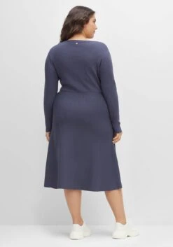 Sheego Strickkleid Im College-Stil, Mit Ausgestelltem Rock -Sheego Verkaufe 14473100047 04F1B 02 SH