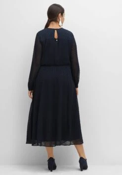 Sheego Chiffonkleid In Maxilänge, Mit Punkte-Struktur -Sheego Verkaufe 14475900035 04FXV 02 SH