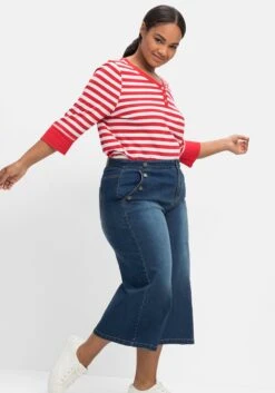 Sheego Extraweite 3/4-Jeans In Curvy-Schnitt ELLA 14 Sheego Extraweite 3/4-Jeans In Curvy-Schnitt ELLA -Sheego Verkaufe 14477500327 04KRO 02 SH