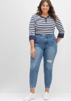 Sheego Schmale 7/8-Jeans Mit Destroyed-Effekten -Sheego Verkaufe 14477600327 04FHZ 02 SH