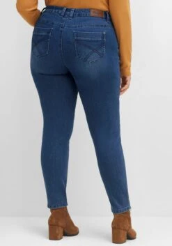 Sheego Schmale Jeans Mit Zippern Am Saumabschluss -Sheego Verkaufe 14477800053 04FKD 02 SH