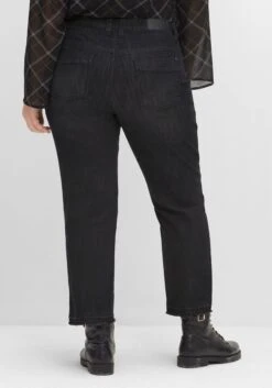 Sheego Gerade 7/8-Jeans Mit Cut-out Und Fransen Am Saum -Sheego Verkaufe 14478000341 04FMI 02 SH