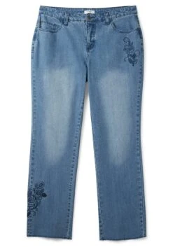 Sheego Gerade Jeans Mit Blumenstickereien -Sheego Verkaufe 14479800053 04FVY 00 SH