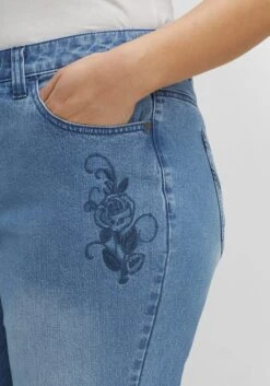 Sheego Gerade Jeans Mit Blumenstickereien -Sheego Verkaufe 14479800053 04FW0 02 SH