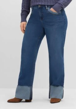 Sheego Jeans In Curvy-Schnitt ELLA Mit Breitem Umschlag -Sheego Verkaufe 14479900330 04FS6 02 SH