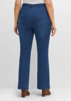 Sheego Bootcut-Jeans Mit Stoffgürtel Und Markanten Taschen -Sheego Verkaufe 14480100330 04FJJ 02 SH