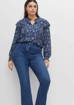 Sheego Bootcut-Jeans Mit Stoffgürtel Und Markanten Taschen -Sheego Verkaufe 14480100330 04FJP 02 SH