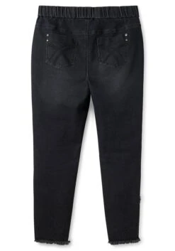 Sheego Schmale Jeans Mit Gummibund Und Fransensaum -Sheego Verkaufe 14480400341 04FDK 00 SH
