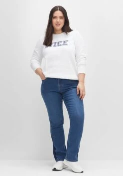 Sheego Gerade Jeans Mit Kontrastdetails An Bein Und Taschen -Sheego Verkaufe 14481300053 04FHJ 02 SH