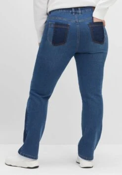 Sheego Gerade Jeans Mit Kontrastdetails An Bein Und Taschen -Sheego Verkaufe 14481300053 04FHK 02 SH