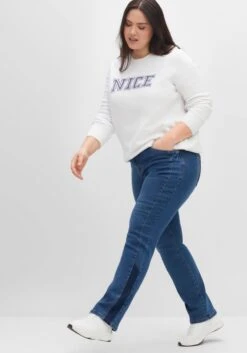 Sheego Gerade Jeans Mit Kontrastdetails An Bein Und Taschen -Sheego Verkaufe 14481300053 04FHQ 02 SH