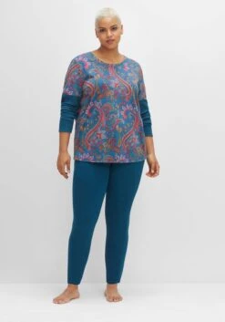 Lounge-Langarmshirt Mit Paisleydruck -Sheego Verkaufe 14481400468 04FOI 02 SH