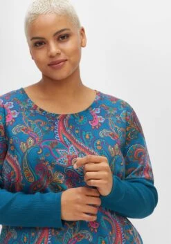 Lounge-Langarmshirt Mit Paisleydruck -Sheego Verkaufe 14481400468 04FOJ 02 SH