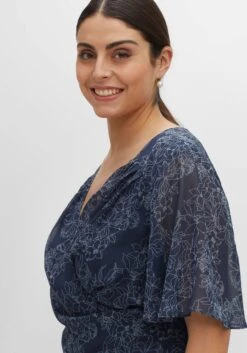 Sheego Chiffonkleid In Wickeloptik, Mit Alloverprint -Sheego Verkaufe 14485600524 04FYK 02 SH