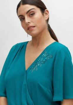 Sheego Abendkleid In Wickeloptik, Aus Chiffon -Sheego Verkaufe 14485700140 04FGH 02 SH