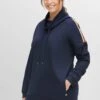 Sheego Relax-Sweatshirt Mit Schalkragen Und Kontraststreifen