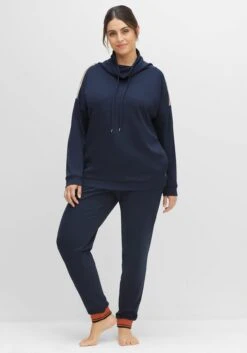 Sheego Relax-Sweatshirt Mit Schalkragen Und Kontraststreifen -Sheego Verkaufe 14485900018 04FEM 02 SH