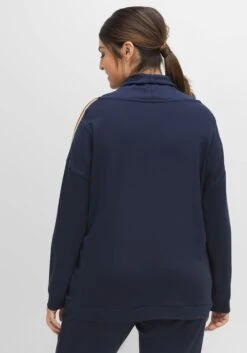 Sheego Relax-Sweatshirt Mit Schalkragen Und Kontraststreifen -Sheego Verkaufe 14485900018 04FER 02 SH
