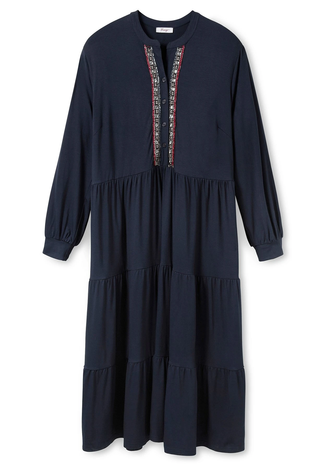 Sheego Stufenkleid Im Boho-Stil, Aus Jersey 4 Sheego Stufenkleid Im Boho-Stil, Aus Jersey – Bild 4