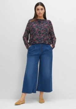 Sheego Jeans-Culotte Mit Bundfalten -Sheego Verkaufe 14493100053 04GL2 02 SH