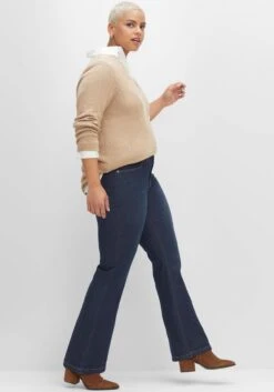 Sheego Bootcut-Jeans MitKontrastnähten -Sheego Verkaufe 14493300330 04GO8 02 SH