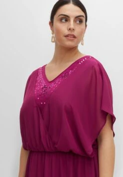 Sheego Abendkleid Aus Georgette, Mit Pailletten -Sheego Verkaufe 14497500258 04GC0 02 SH