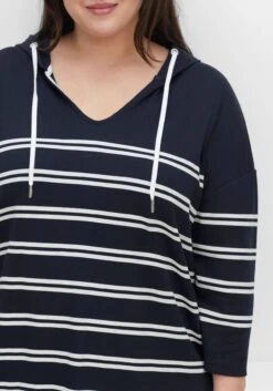 Sheego Shirtkleid Mit Streifen Und Kapuze -Sheego Verkaufe 14509400937 04G4O 02 SH