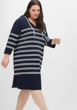 Sheego Shirtkleid Mit Streifen Und Kapuze -Sheego Verkaufe 14509400937 04G4Q 02 SH