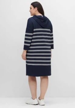 Sheego Shirtkleid Mit Streifen Und Kapuze -Sheego Verkaufe 14509400937 04G4T 02 SH
