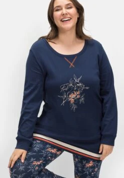 Sheego Relax-Sweatshirt In Longform Mit Floralem Druck -Sheego Verkaufe 14514800018 04KEE 02 SH