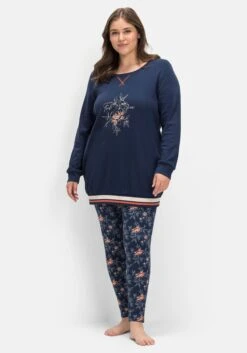 Sheego Relax-Sweatshirt In Longform Mit Floralem Druck -Sheego Verkaufe 14514800018 04KEF 02 SH