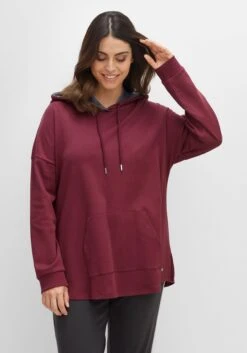 Sheego Relax-Sweatshirt In Longform, Mit Kängurutasche