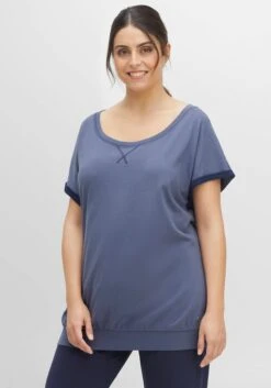 Sheego Relaxshirt Mit Turn-up-Ärmeln Und Saumbündchen