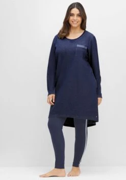 Sheego Relax-Sweatkleid Mit Kontrast-Innenseite