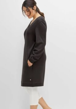 Sheego Relaxkleid Aus Interlock, Mit Tiefem V-Ausschnitt -Sheego Verkaufe 14517200105 04H8C 02 SH