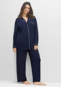 Sheego Pyjama-Set Aus Langer Hose Und Oberteil