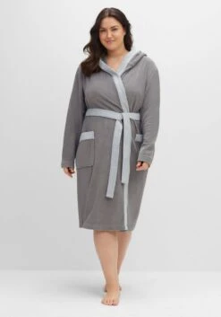 Sheego Bademantel Mit Kontrastdetails, Aus Leichtem Frottee -Sheego Verkaufe 14520900106 04H7M 02 SH