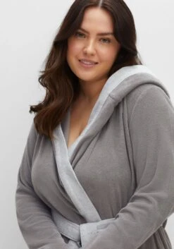 Sheego Bademantel Mit Kontrastdetails, Aus Leichtem Frottee -Sheego Verkaufe 14520900106 04H7N 02 SH