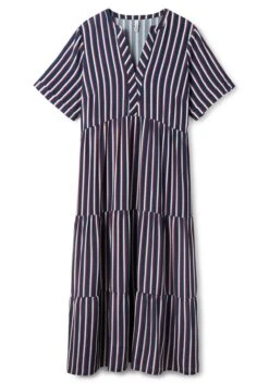 Sheego Maxikleid Mit Alloverstreifen, Weich Fließend -Sheego Verkaufe 14521102038 04H2C 00 SH