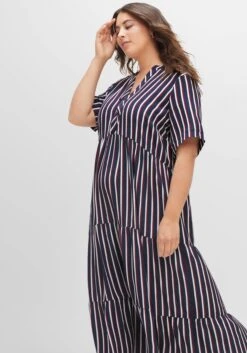 Sheego Maxikleid Mit Alloverstreifen, Weich Fließend -Sheego Verkaufe 14521102038 04H2D 02 SH
