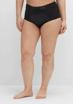 Sheego Slip Mit Satineinsatz Vorn, Hoher Schnitt