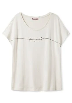 Oversized-Shirt In Feinstrick-Optik, Mit Schriftzug -Sheego Verkaufe 14534600011 04HN9 00 SH