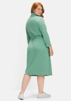 Sheego Sweatkleid Mit Großem Umlegekragen -Sheego Verkaufe 14547402096 04KFY 02 SH