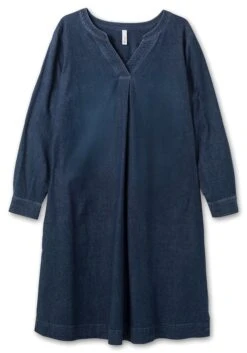 Sheego Jeanskleid Mit V-Ausschnitt Und Eingrifftaschen -Sheego Verkaufe 14555500330 04IFP 01 SH