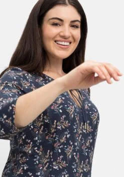 Sheego Jerseykleid In Midilänge, Mit Blumendruck -Sheego Verkaufe 14555900035 04IHJ 02 SH