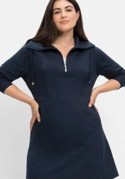 Sheego Sweatkleid Mit Troyerkragen Und Taschen -Sheego Verkaufe 14557500035 04IK4 02 SH