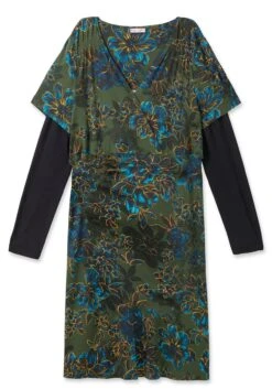 Jerseykleid Im Wickelschnitt, Mit Blumendruck -Sheego Verkaufe 14559300377 04IF2 00 SH